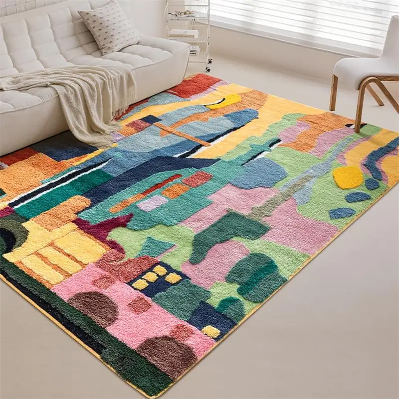 Children Colorful Graffiti Carpet For Living Room Soft Study Table Rug Home Decorations Rugs For Bedroom Kids Tatami Floor Mats