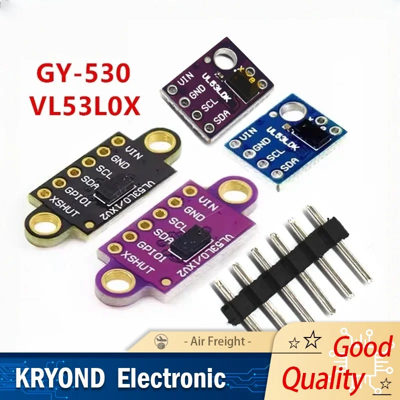 

Модуль лазерного дальномера GY-530 VL53L0X TOF Датчик измерения расстояния времени полета