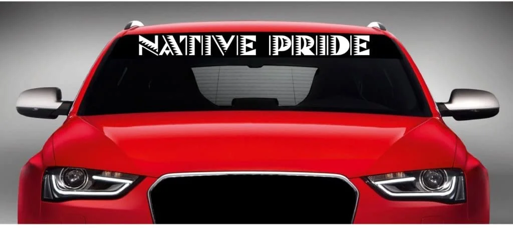 

For Noizy Graphics 40" x 4" Native Pride - American Car Windshield Sticker Truck Window Vinyl Decal