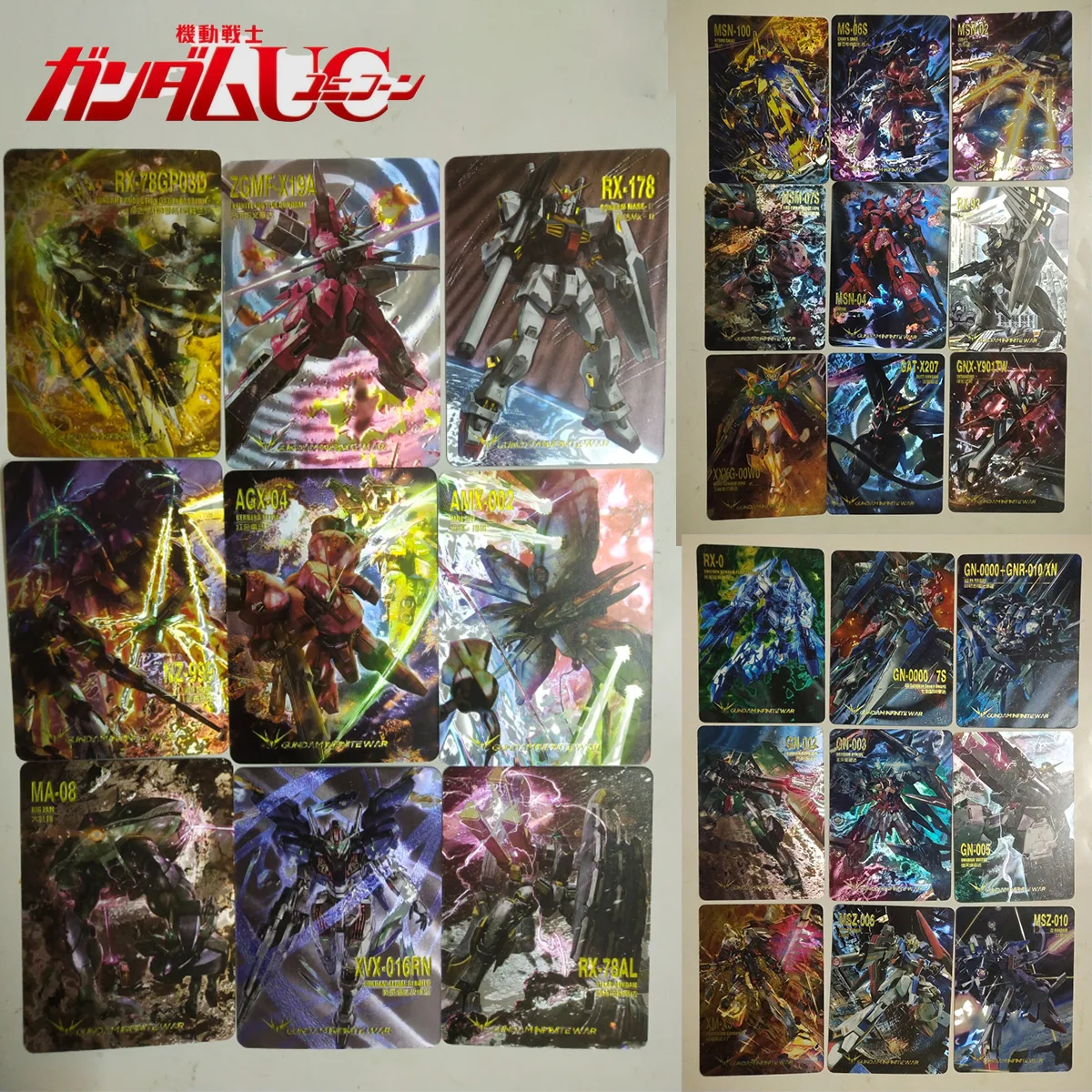 

Флэш-карты Gundam Infinite War, полная коллекция, 1-8 томов, голографическая фольга, коллекционные карточки «сделай сам», подарок для коллекционного издания