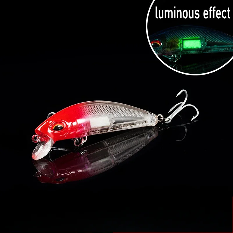 

7cm 10.4g 1pcs Luminous Wobbler Fishing Lure Japan Artificial Plastic Minnow Hard Bait Fishing Tackle Pesca Diving 0.2-1.5M