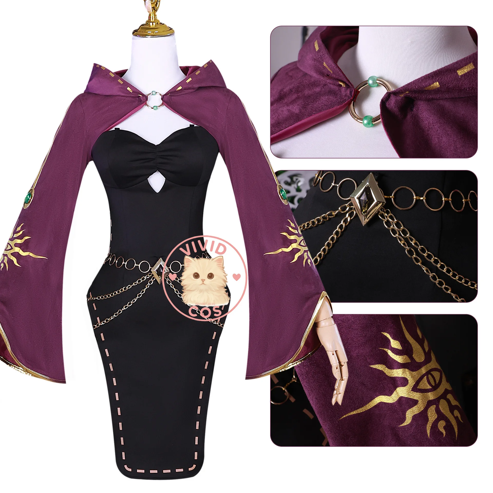Identity V Priestess Fiona Gilman for Female Cosplay Costume Role-playing Game - Licensed Full Women's Clothing Set Slim-fit