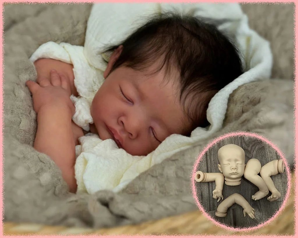

New Arrival 20Inch Mika Reborn Doll Kit Unfinished Unpainted Blank DIY Doll Parts With Cloth Body Collectible Art Doll