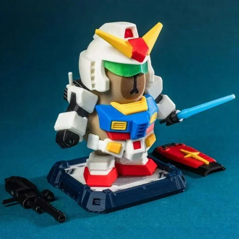 Cartoon Capibala Magnetic Mecha Armor Decoration Toy Ornament For Home Room Creative Hand-made Game Around The Special Gifts
