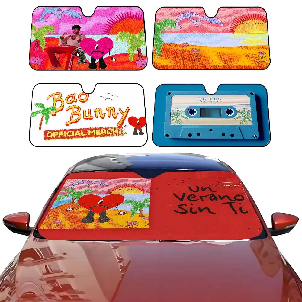

U-Un V-Verano Sin Ti Car SunShade Parasol Car Windshield Sun Shade UV Protection and Interior Cooler