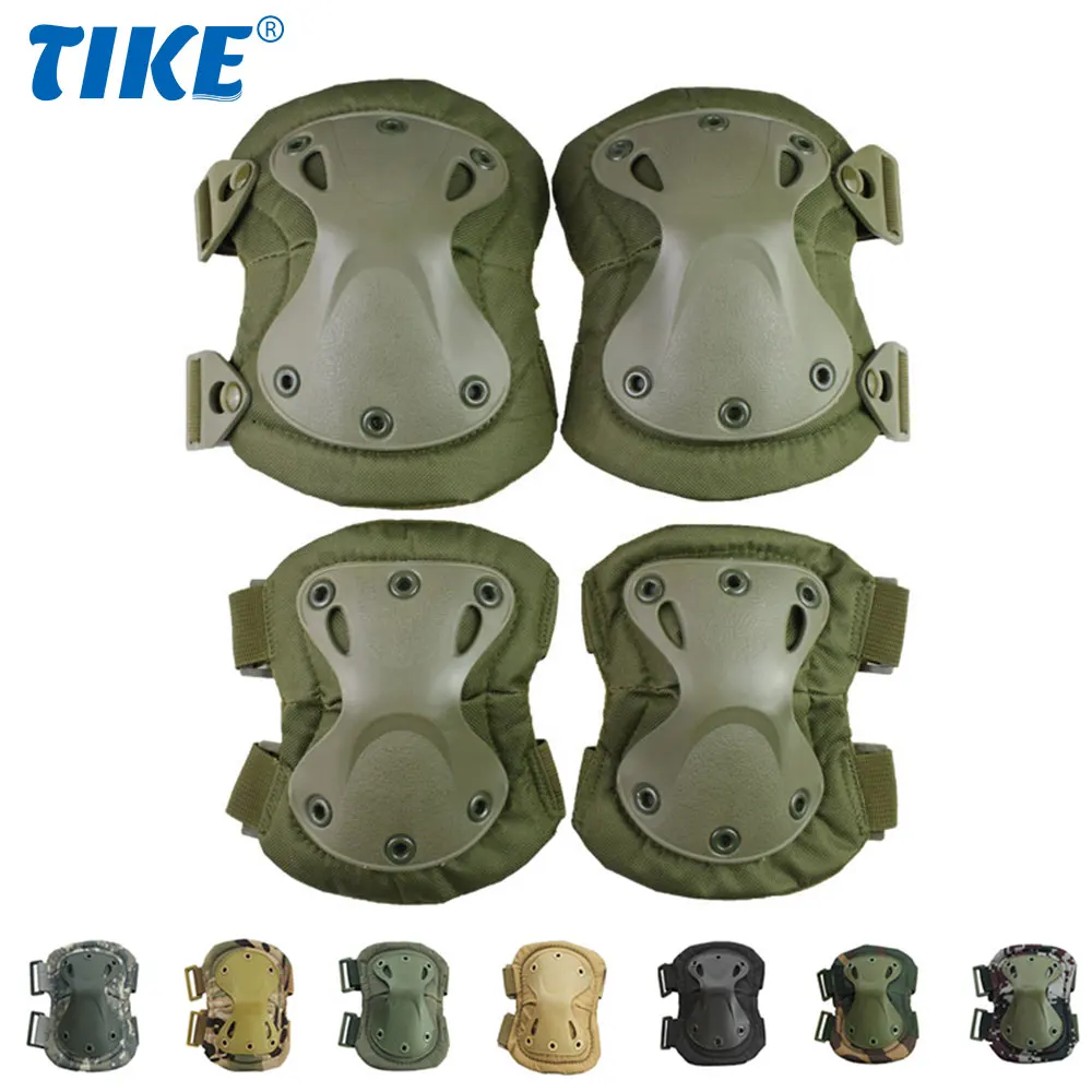 

4Pcs Tactical Knee Pad Elbow CS Military Protector Army Airsoft Outdoor Sports Hunting Kneepad Safety Gear Knee Protective Pads