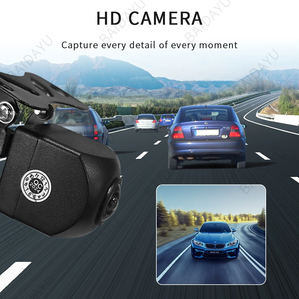 Car rear view camera AHD night vision reversing automatic parking monitor CCD waterproof grade