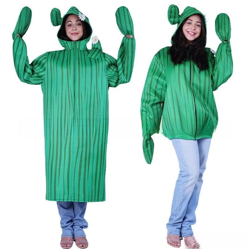 

Взрослый Хэллоуин Ролевая игра Кактус Комбинезон Топ Пар Костюм Карнавальный наряд для выступлений Женская этническая одежда Сценический костюм