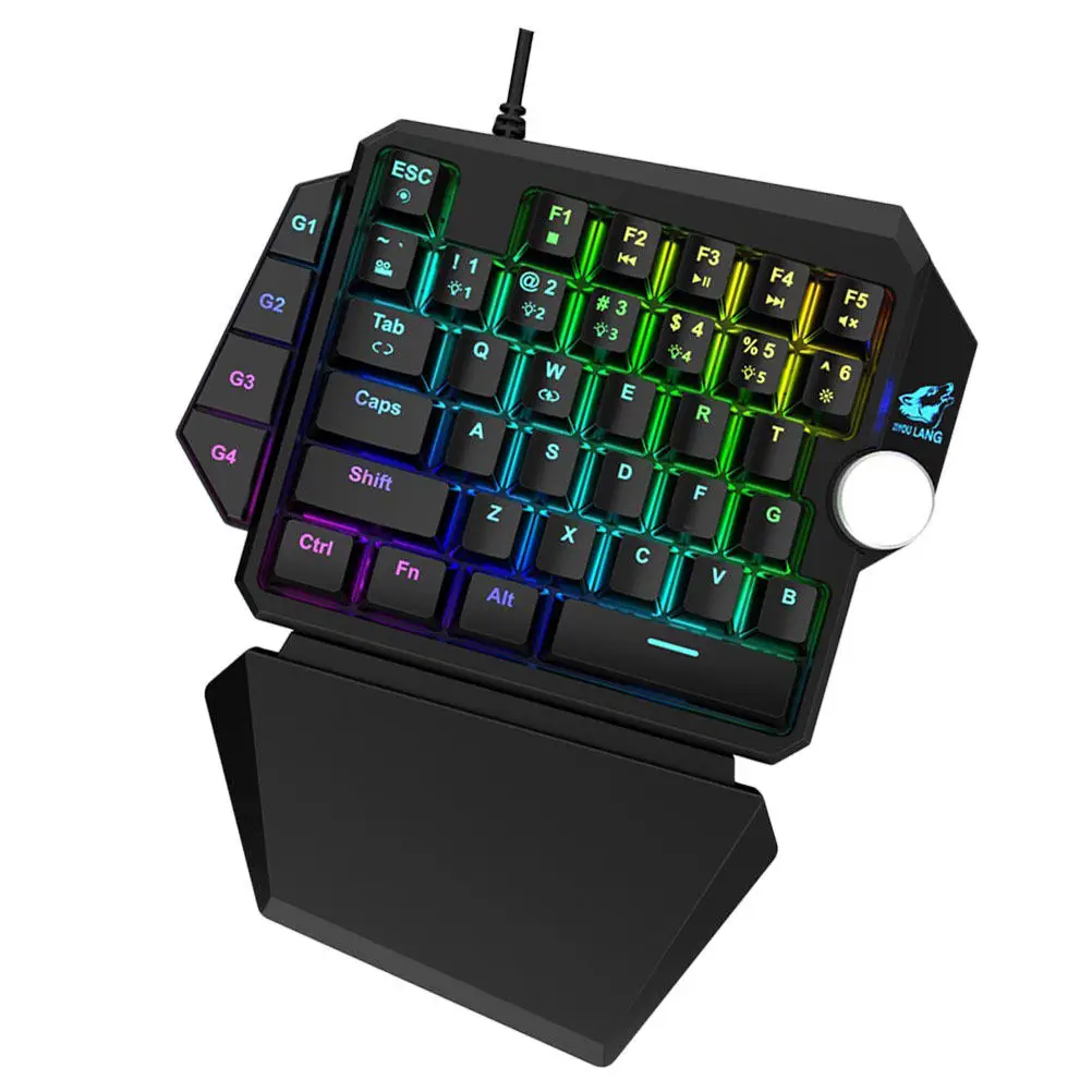 Keyboards Mechanical Gaming Transparent Wireless Ergonomic 1 Handed -Handed Gamer
