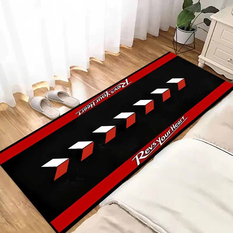 Cool Racing Car Long Rug Anti-slip Noise Reduction Home Decoration Motorcycle Display Mat Garage Floor Mats Bedside Carpet