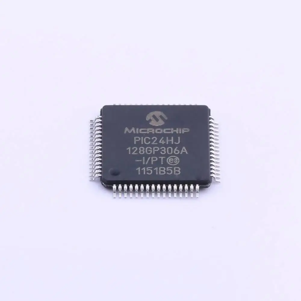 

MCU 16-bit PIC24 PIC RISC 128KB Flash 3,3 V 64-контактный лоток TQFP-лотки PIC24HJ128GP306A-I/PT