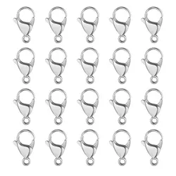 20pcs 304 Stainless Steel Lobster Clasp Wholesale Silver Gold 9-15mm Clip Claw Clasps diy Jewelry Finding Supplies