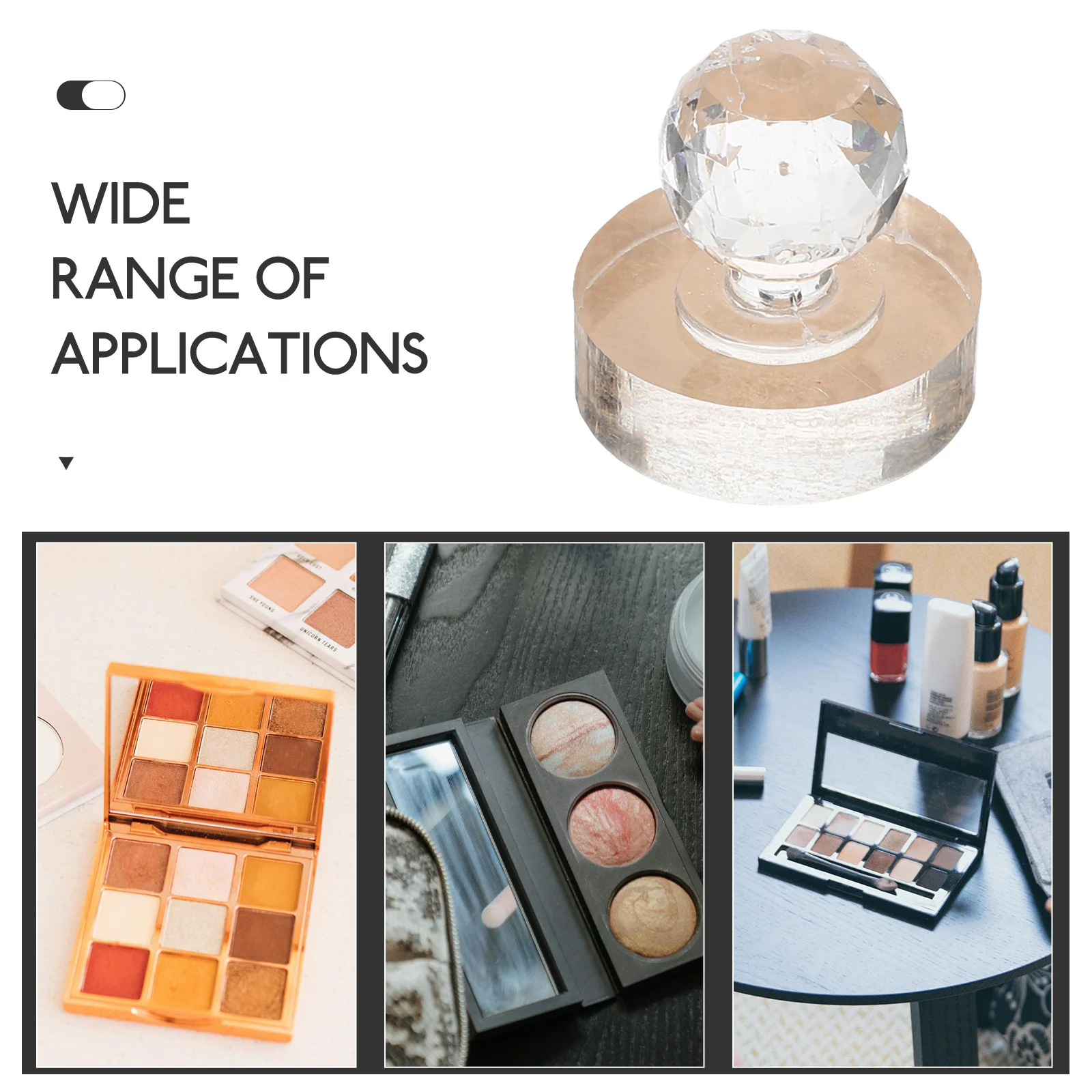 

Eyeshadow Pressing Stamper Tool Round Design Smooth Surface for Makeup Compacts Blusher Highlighter Stamp Mold