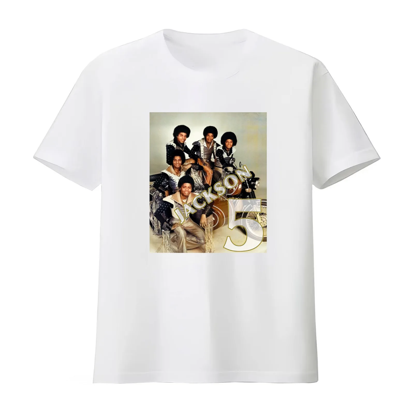 Jackson 5 1970’s Pop vocal Group Motown Soul T-Shirt Summer Casual Cotton Tee Oversized Streetwear Tops Vintage Graphic Print