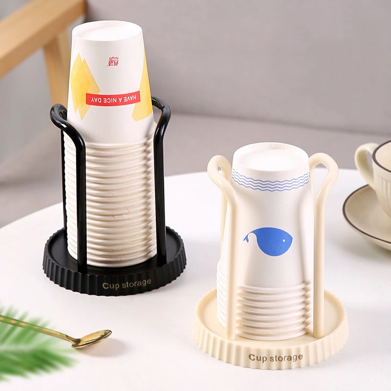 Paper Cup Holder Household Disposable Cup Storage Rack Multi Functional Desktop Coffee Milk Tea Cup Storage Rack Cup Extractor