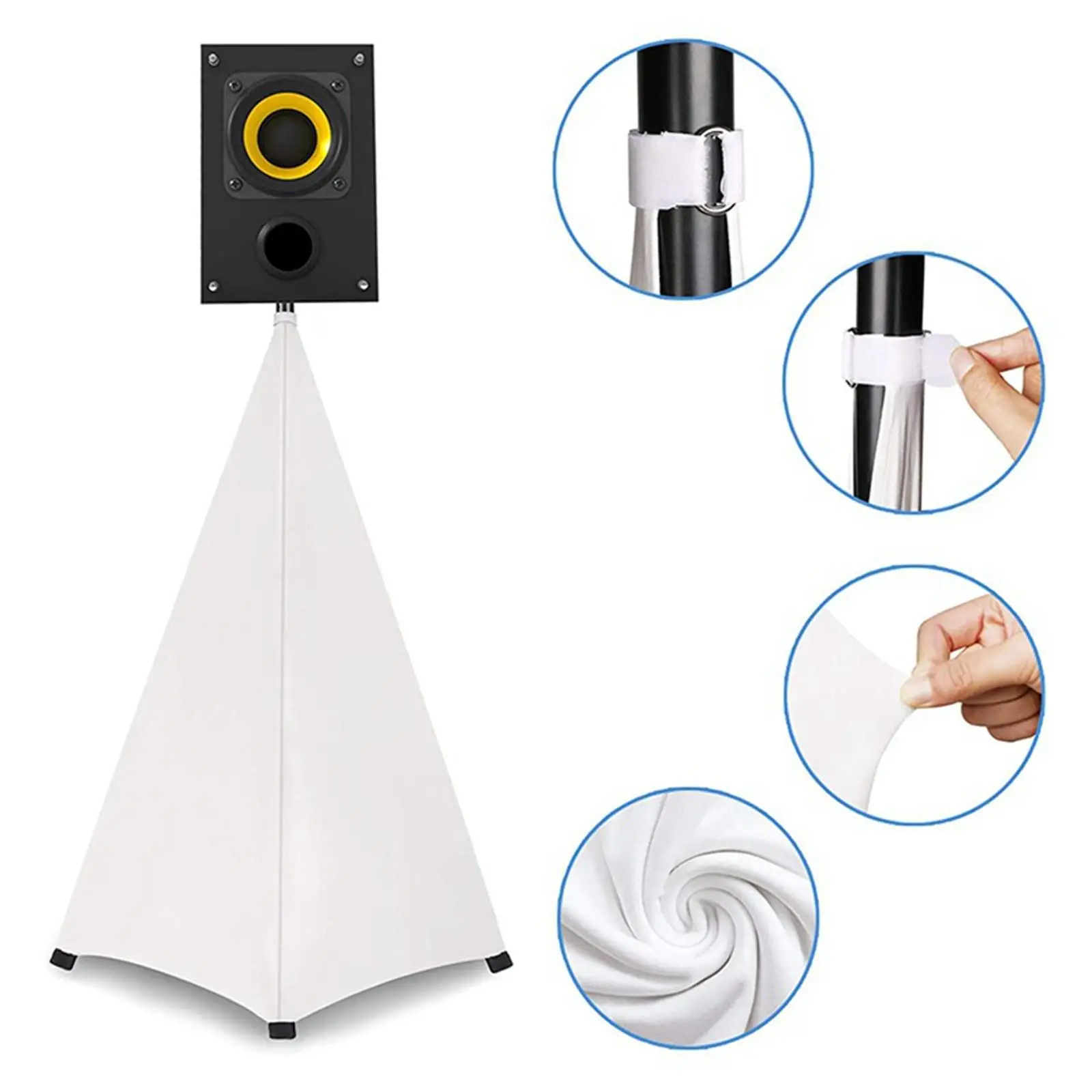 DJ Light Speaker Stand Cover Lighting Tripod Stand Scrim for Banquets Events