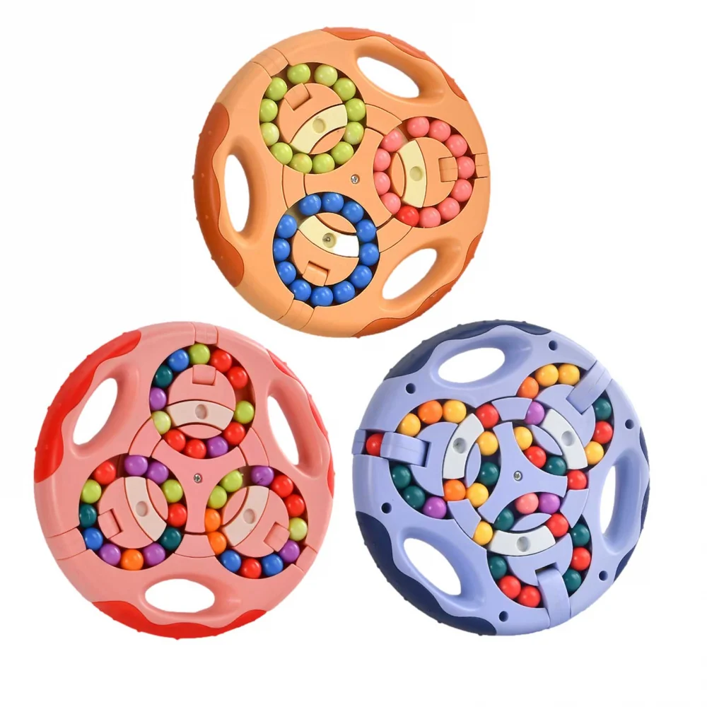 

Kids Rotating Magic Beans Toys Fingertip Cube Rotating Stress Relief Toys Children Colorful Beads Puzzle Toys Educational Toys