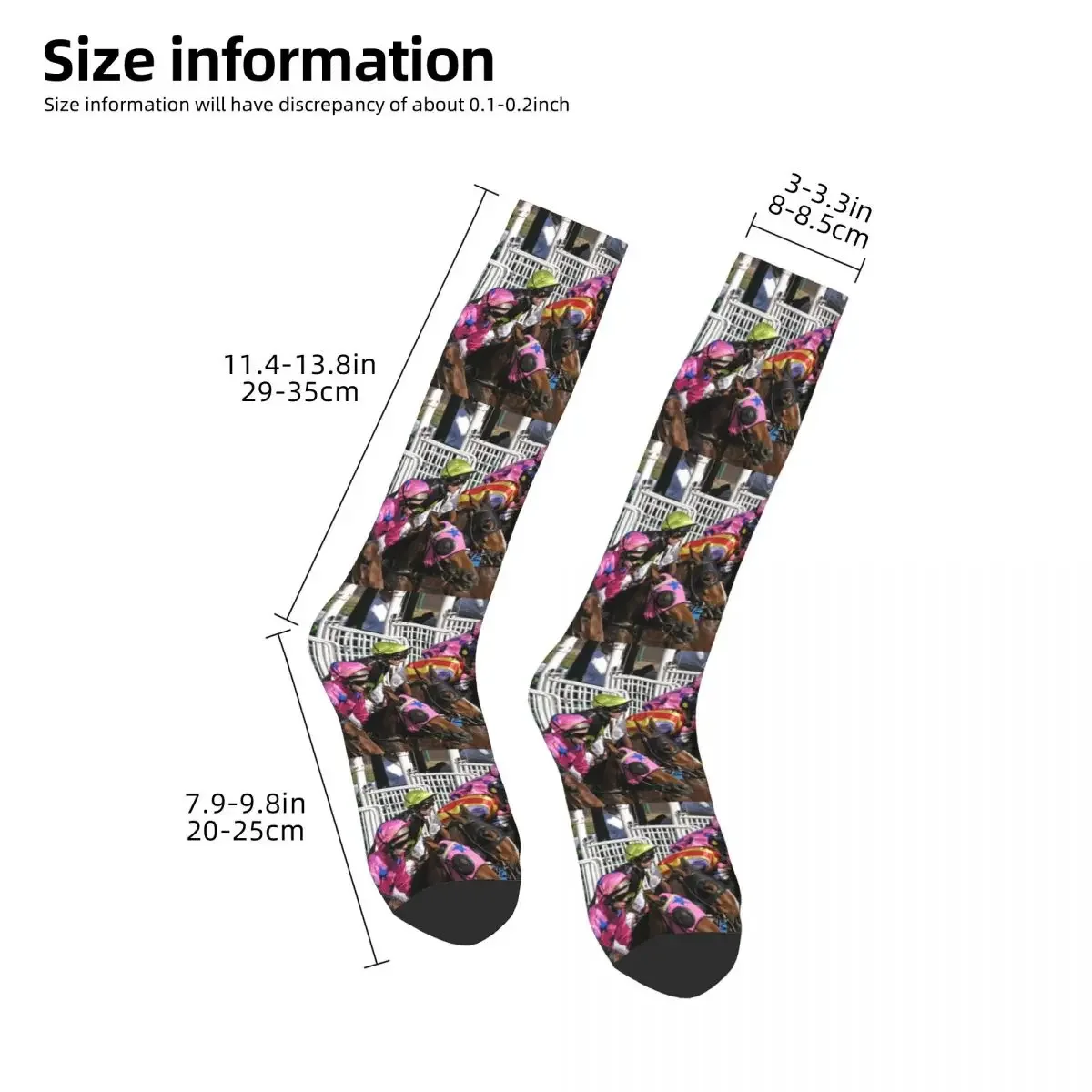 Horse Racing Action Socks Harajuku Sweat Absorbing Stockings All Season Long Socks Accessories for Man's Woman's Christmas Gifts