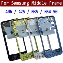 New Housing Middle Frame Bezel Middle Plate Cover Parts For Samsung A06 A25 M35 M54 A16 A34 5G
