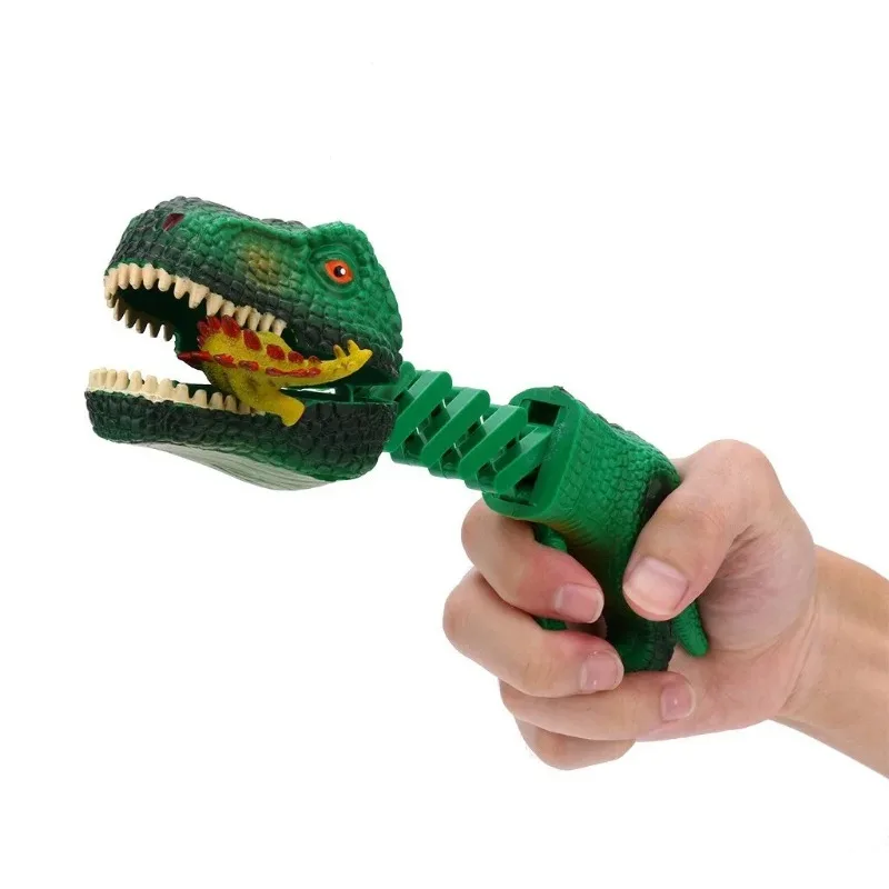 Children Dinosaur Toy Plastic Animal Toys   Figures Grabber Claw Game Snapper Pick Up  Novelty  Kids Gift