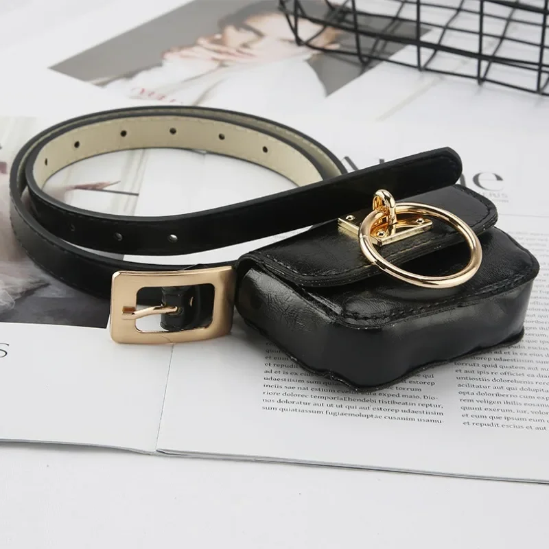 Women\'s Casual Versatile Small Bag Accessories Fashionable and Trendy Denim Belt Casual Small Belt Dual-purpose