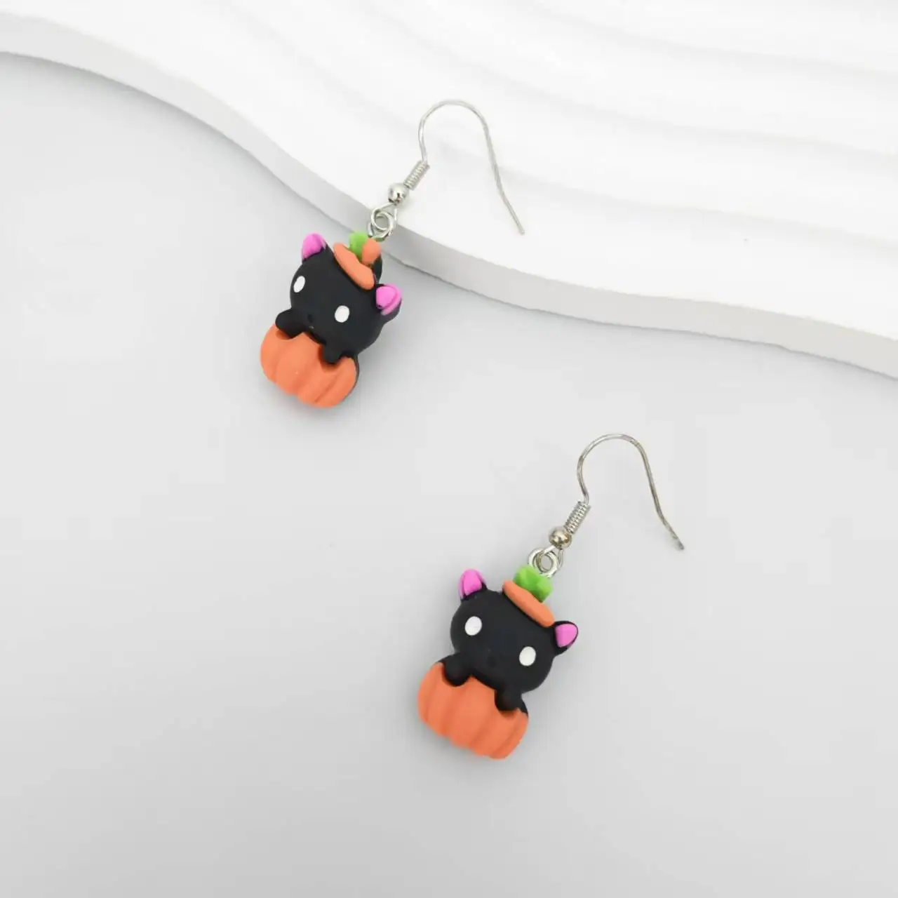 

Resin Hallowmas Cat Pumpkin Drop Earrings For Women Gift New Cute Cosplay Pendant Earring Party Jewelry Gift
