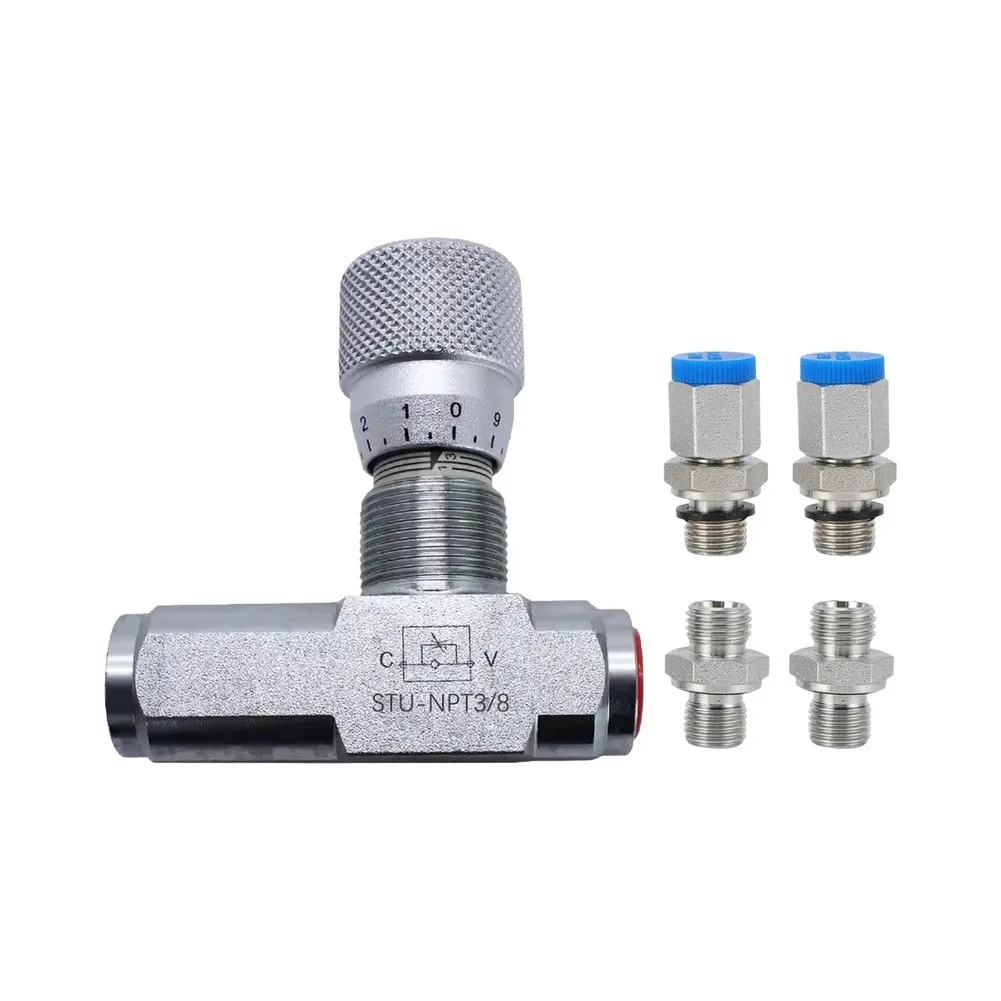 Hydraulic Control Valve STU G1/4 One Way Check Throttle Valve Precision Flow Regulation for Pneumatic and Hydraulic Use