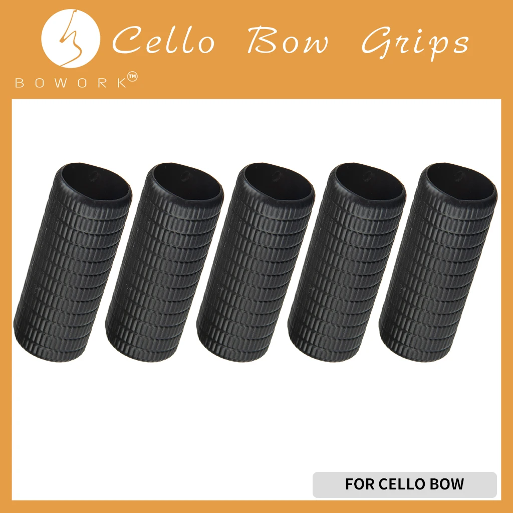 

BOWORK 10PCS 3/4 4/4 Cello Bow Leather Skin Replacement Fit for Making Cello Bows Violin Parts Fiddle Accessories Bow Makers