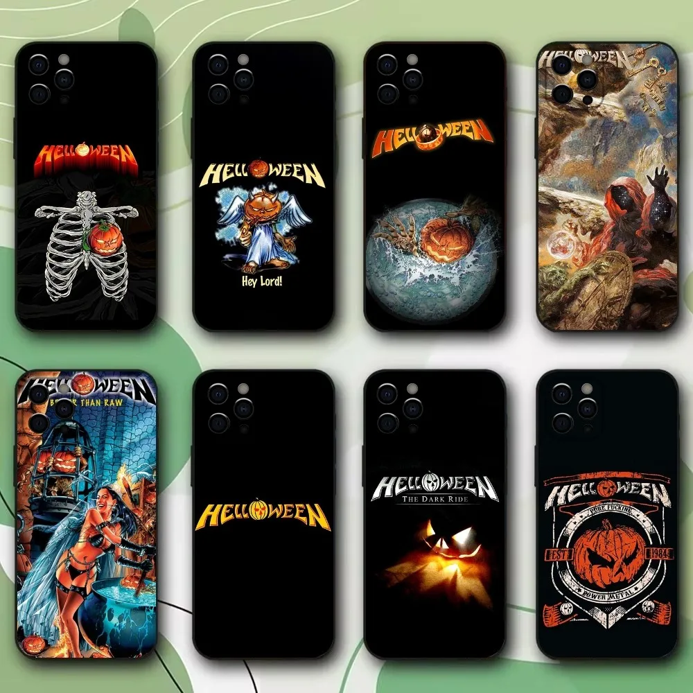 H-Helloween Band Phone Case For Apple iPhone 15,14,13,12,11,Pro,X,XS,Max,XR,Plus,Mini Soft Black Cover