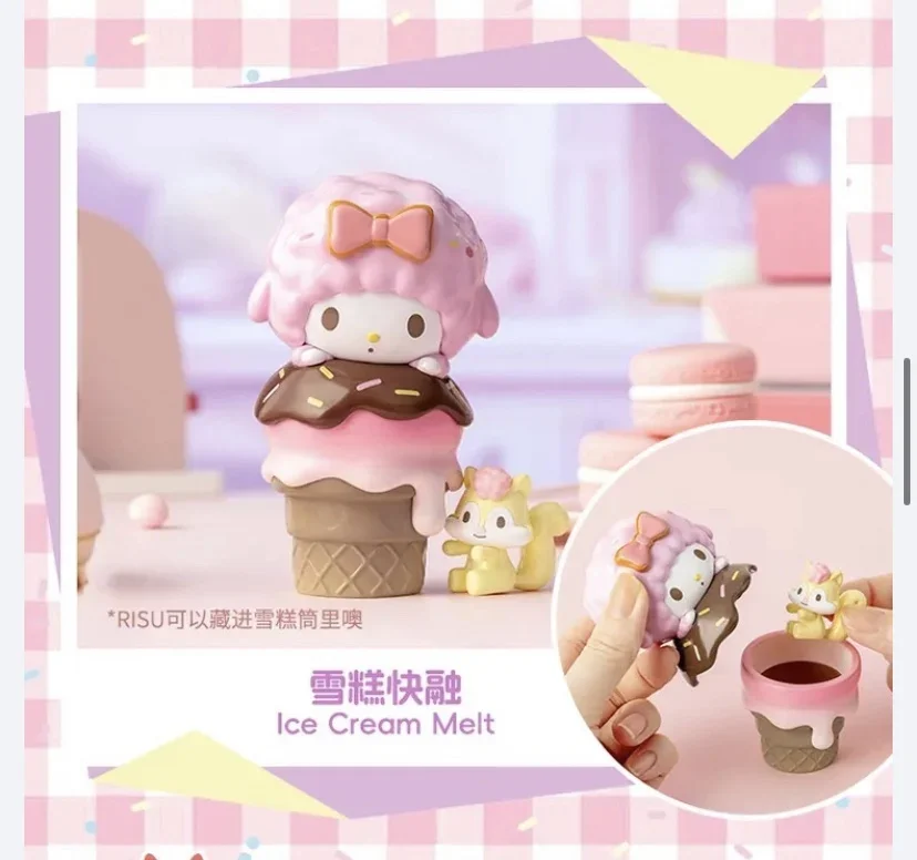 Sanrio familia colorida comida diversión serie pochacco Melody kuromi Cinnamoroll periférico caja ciega adornos regalo