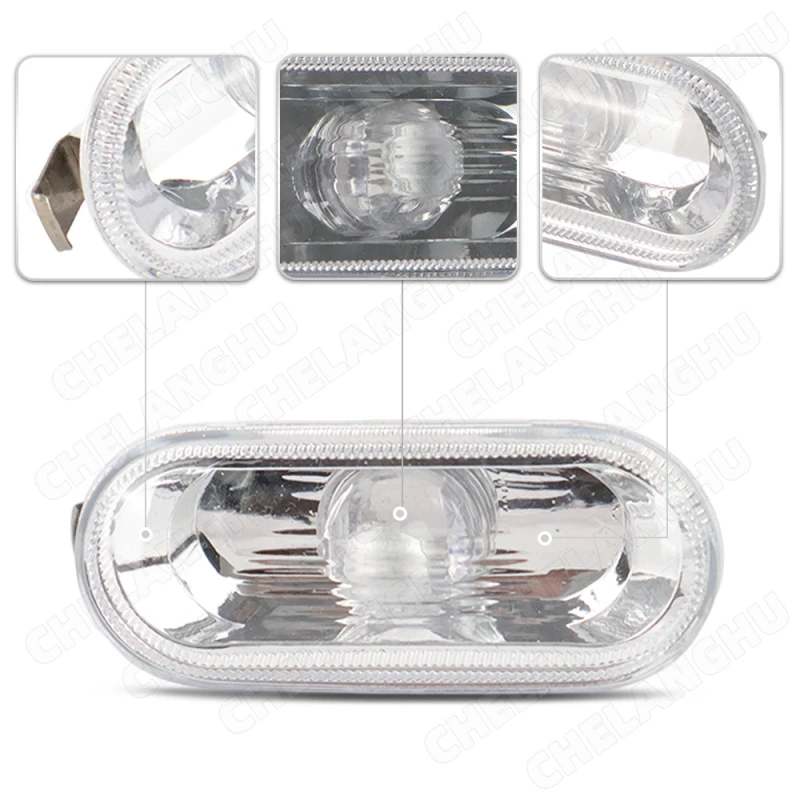 2pcs Car Light For SEAT Ibiza 2002 2003 2004 2005 Car-styling Repeater Side Marker Turn Signal Light Lamp Without Bulbs