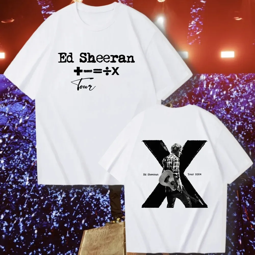 

2025 Latest Ed Sheeran Tour 10th Anniversary Printed Men's and Women's T-shirts O-neck Short Sleeve Loose Comfort T-shirt