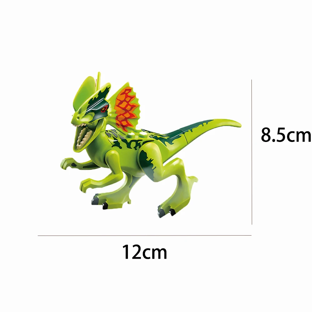 الديناصور الجوراسي لتقوم بها بنفسك اللبنات فيلوسيرابتور فيلوسيرابتور ريكس تيرانوصور التيروصور ديلوفوسورس اكسسوارات لعبة الطوب #2