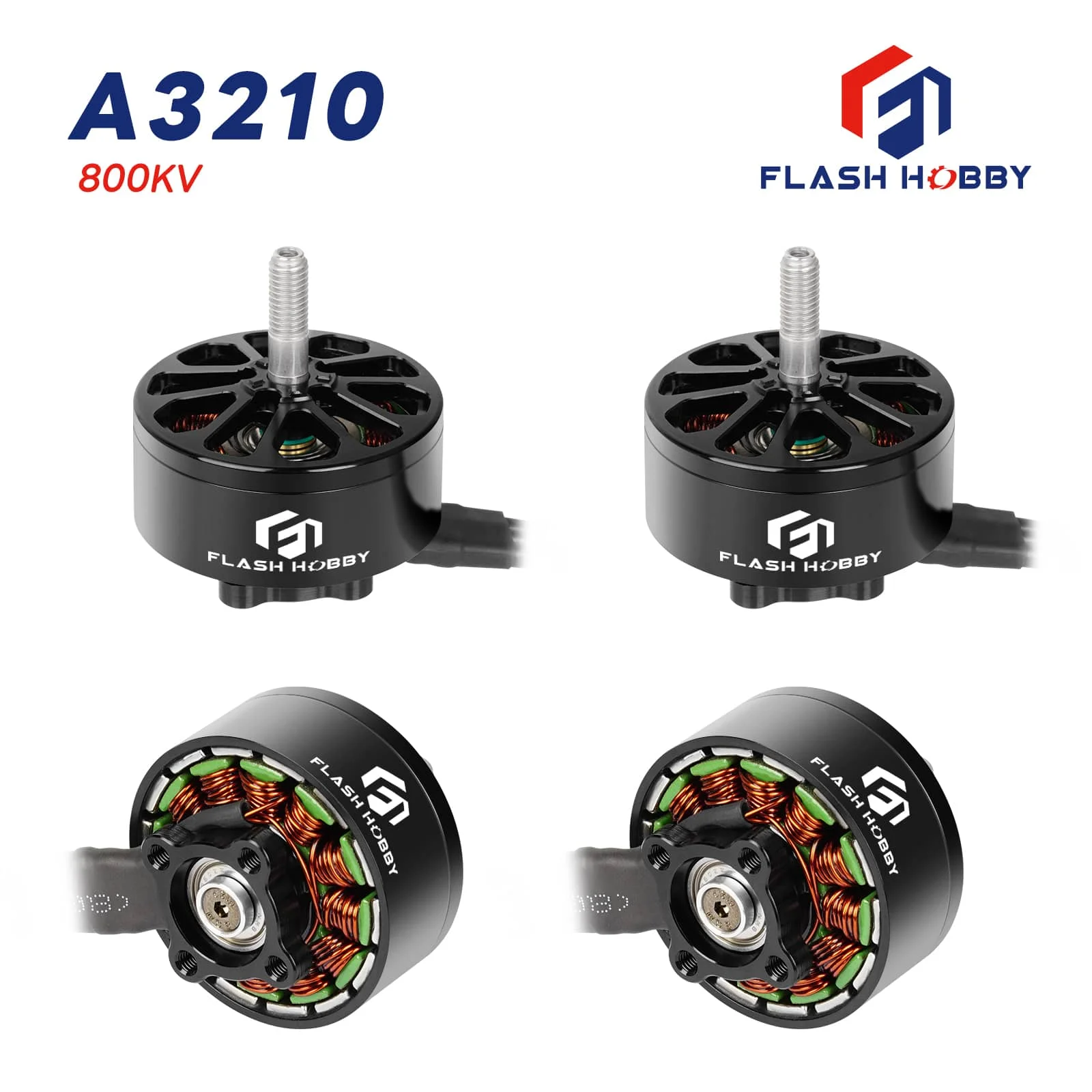 FLASH HOBBY Arthur A3210 800KV Mini Competition Brushless Motor for FPV Racing Freestyle Long Range