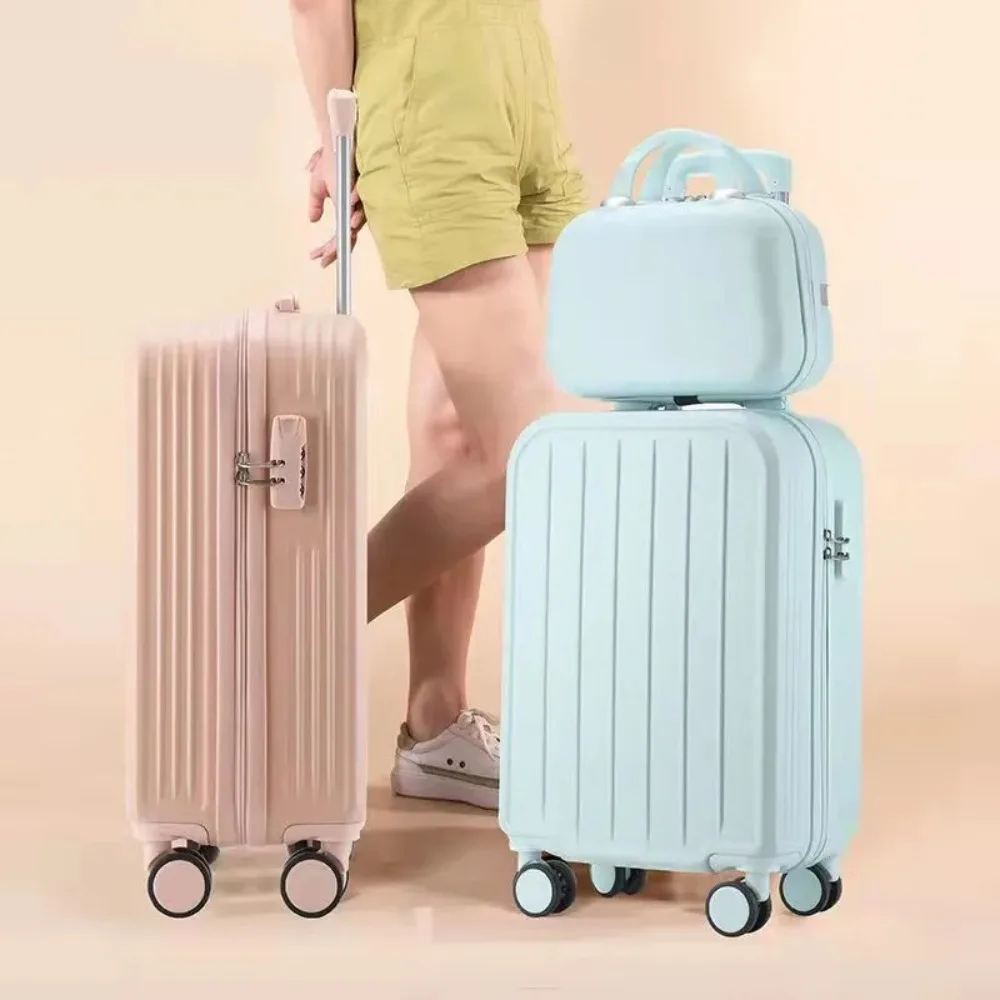 Suitcase Fashion Password Trolley Case Female Lightweight Luggage Carry on Suitcases Rolling Luggage Set Travel Bag