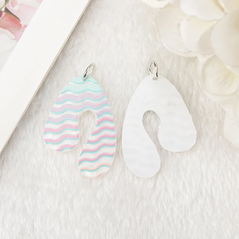 8 قطع سحر زهرة لطيفة الإبداعية الاكريليك الملونة الكرز ديزي جريل القرط قلادة قلادة DIY صنع الملحقات