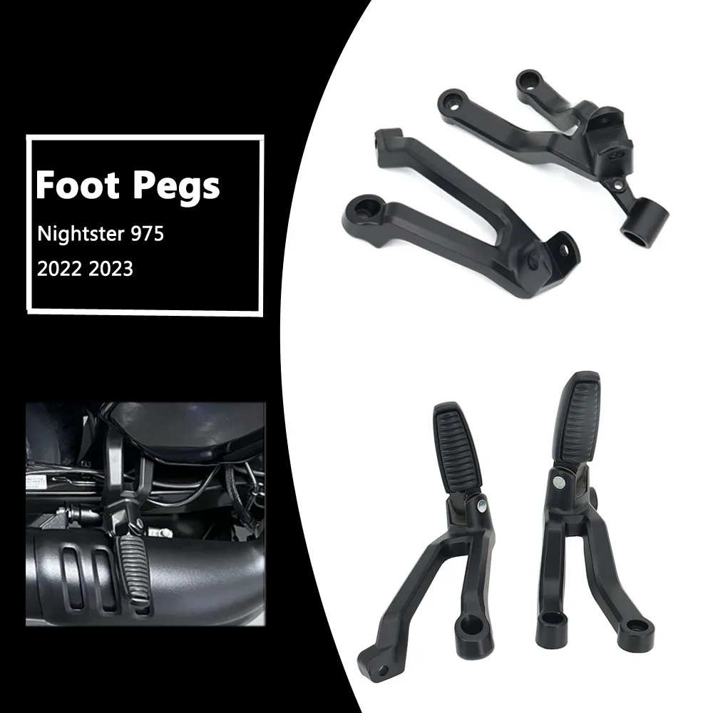 

Nightster 975 Rear Foot Rest Pegs Mount Support Passenger Footpegs Foot Pegs W/ Mounting Kit For Harley RH 975 S 2022 2023