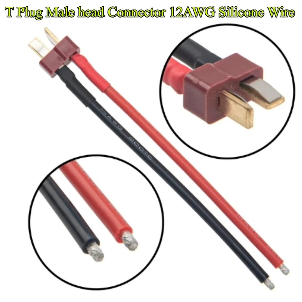 XT60 Tプラグ オス・メス コネクタ 10/15/20～50cm 12AWG シリコンワイヤーケーブル付き RCドローン クアッドコプター 車 ボート リポバッテリー ESC用
