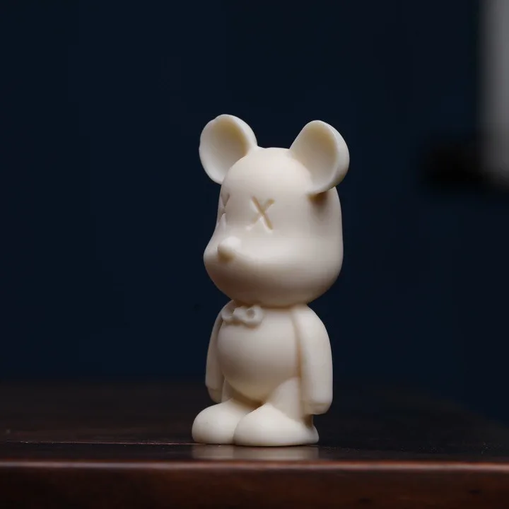 Культурная игрушка с резьбой по фрукту цвета слоновой кости для мужчин и женщин, для дома и офиса, на автомобиле, Dektop Tea Pet Violent Bear Mall, благословения для Lucky Fen