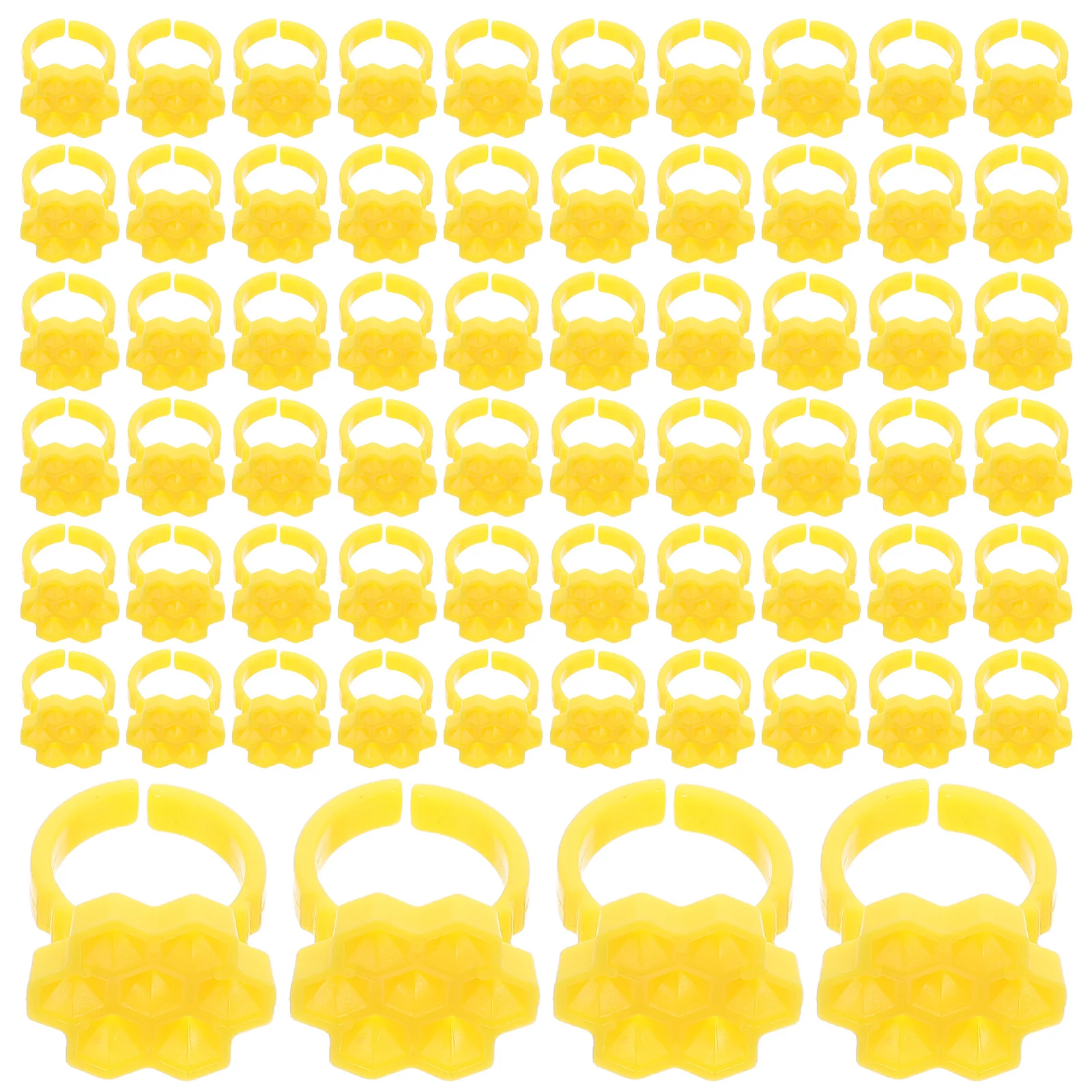 250pcs Hexagon Blossom Eyelash Glue Cups 7-Slot Lash Extension Holder Honeycomb Airflow Design Fast Drying Reusable Glue Storage