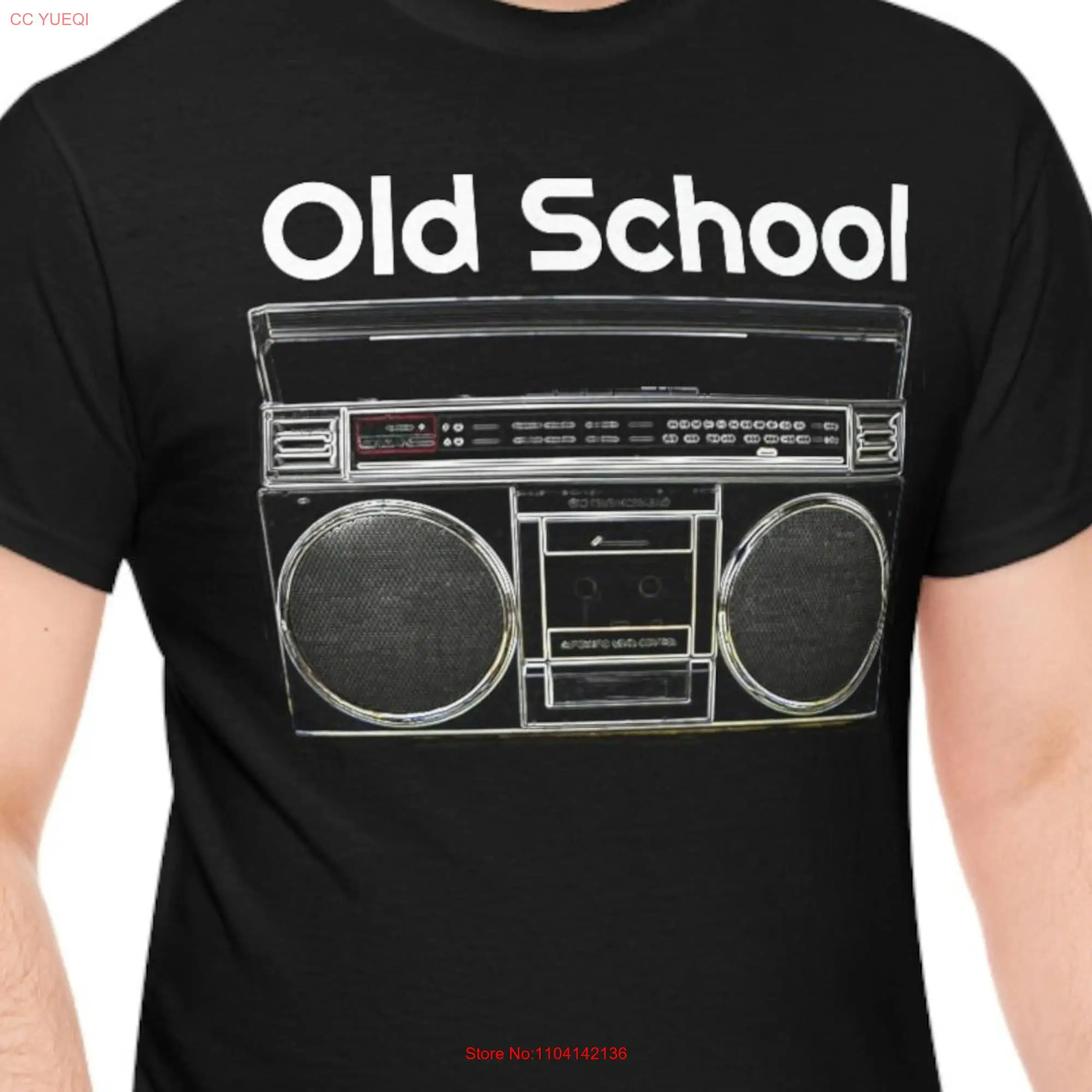 Old School Boombox T Shirt Vintage Radio Retro 1980's Boom Box Jambox Jam Fun long or short sleeves