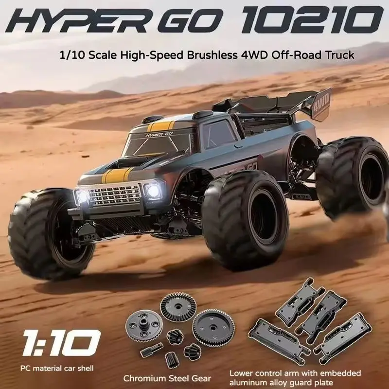 New 1/10 MJX 10210 Brushless Remote Control HYPER High Speed ​​Car 4WD Professional RC Electric Bigfoot Truck Model With Lights view 6