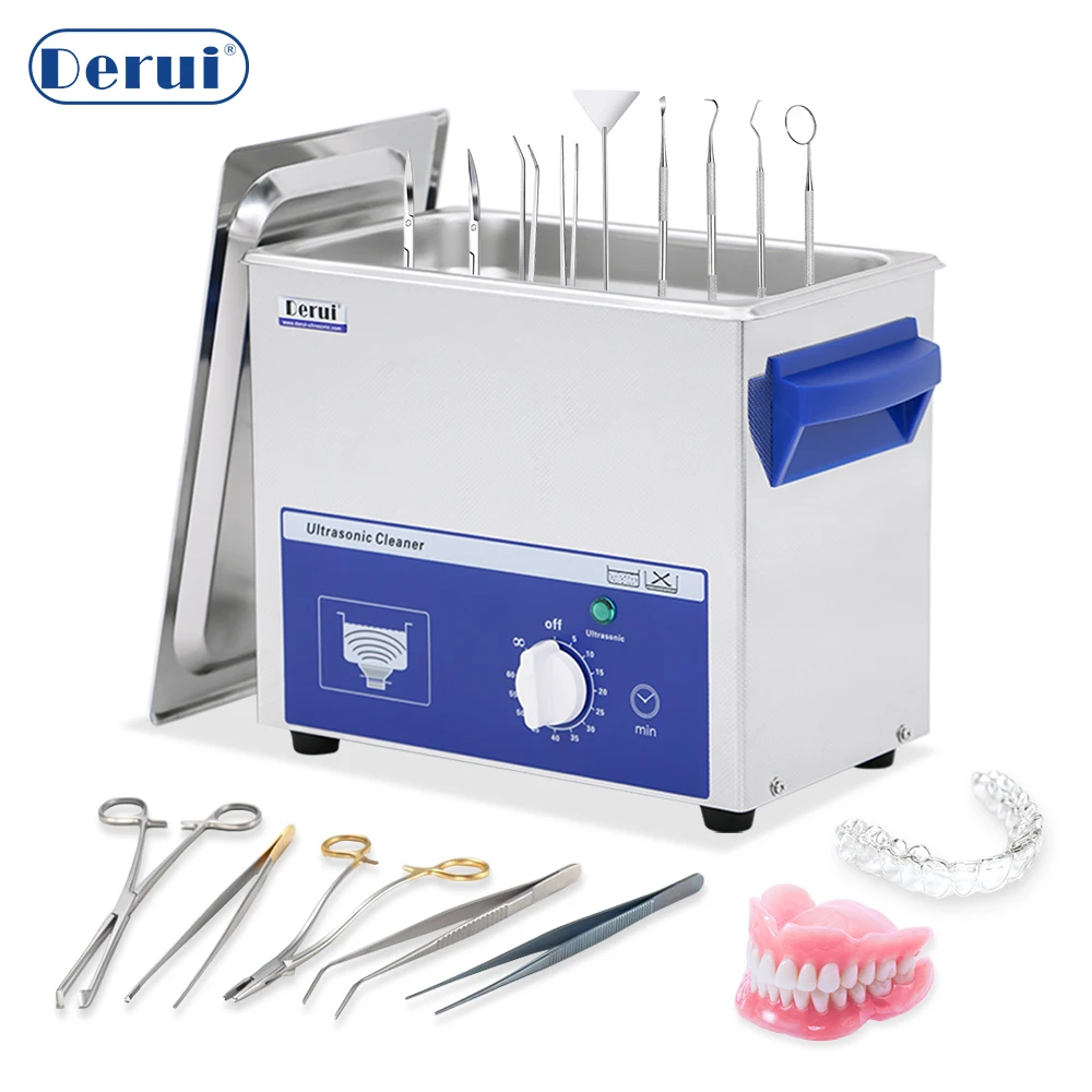 3L High Frequency Ultrasonic Cleaner with Timer Control  for Washing Dentures And Forceps