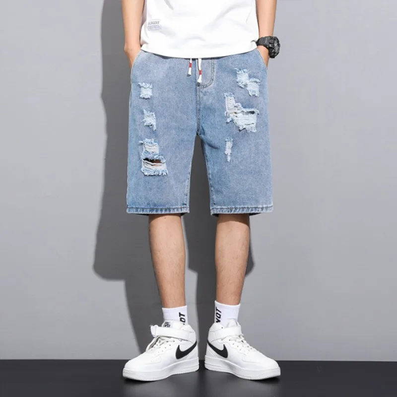 

Refreshing and Breathable Short Jean Shorts Man Summer Lightweight and Soft Loose Men's Clothing High-quality Xinjiang Cotton