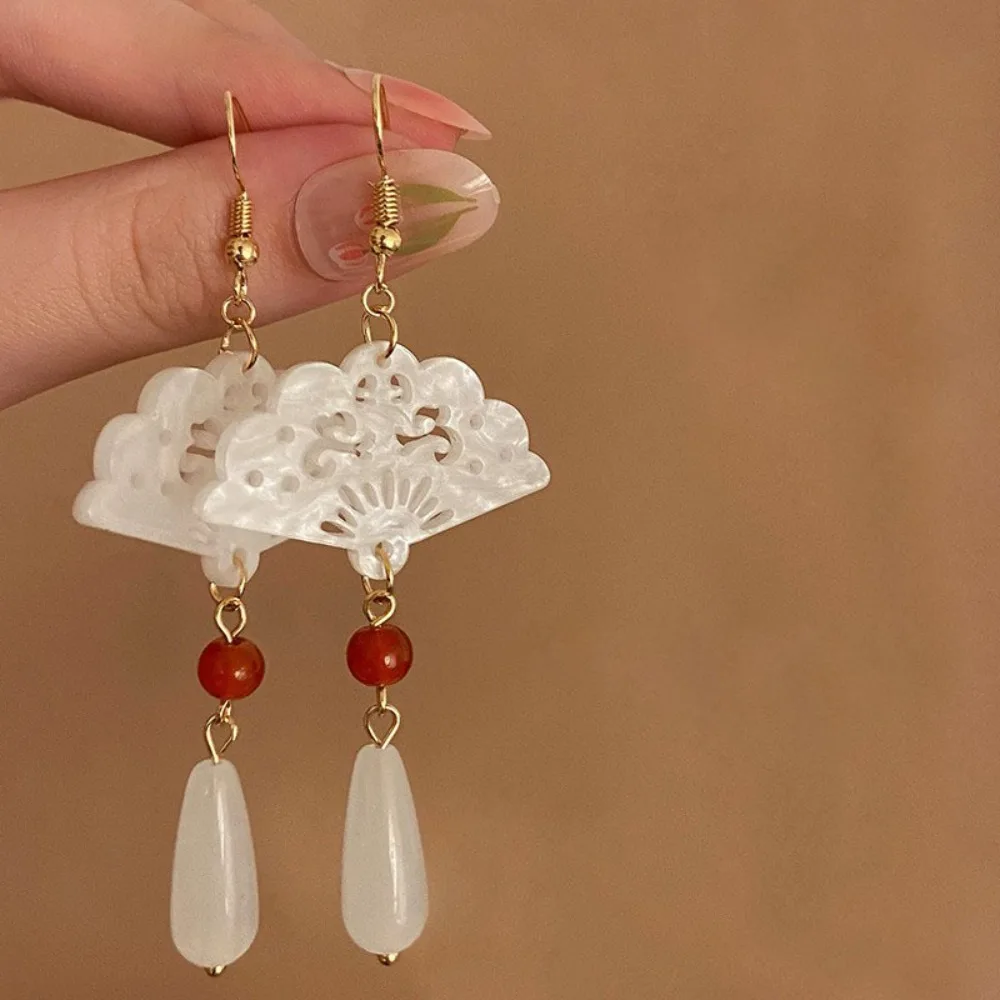 Vintage Water Drop Earrings Elegant Chinese Style Butterfly Flower Earrings Plating Electroplating Hanfu Earrings Women