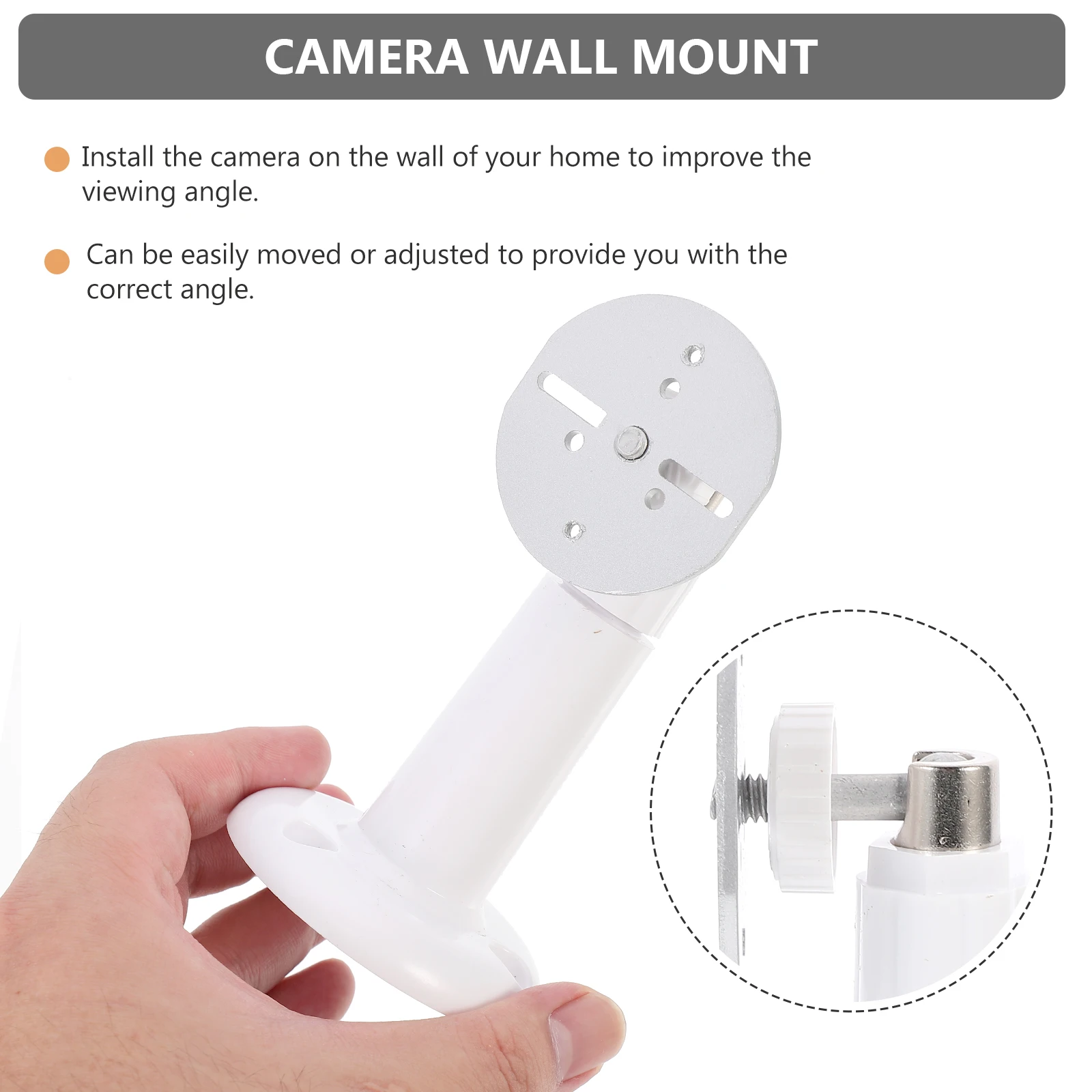 

2pcs Wall Mount Camera Rotatable Security Camera Support Adjustable Cctv Bracket For Wall Holder Wall-Mounted Monitor Support