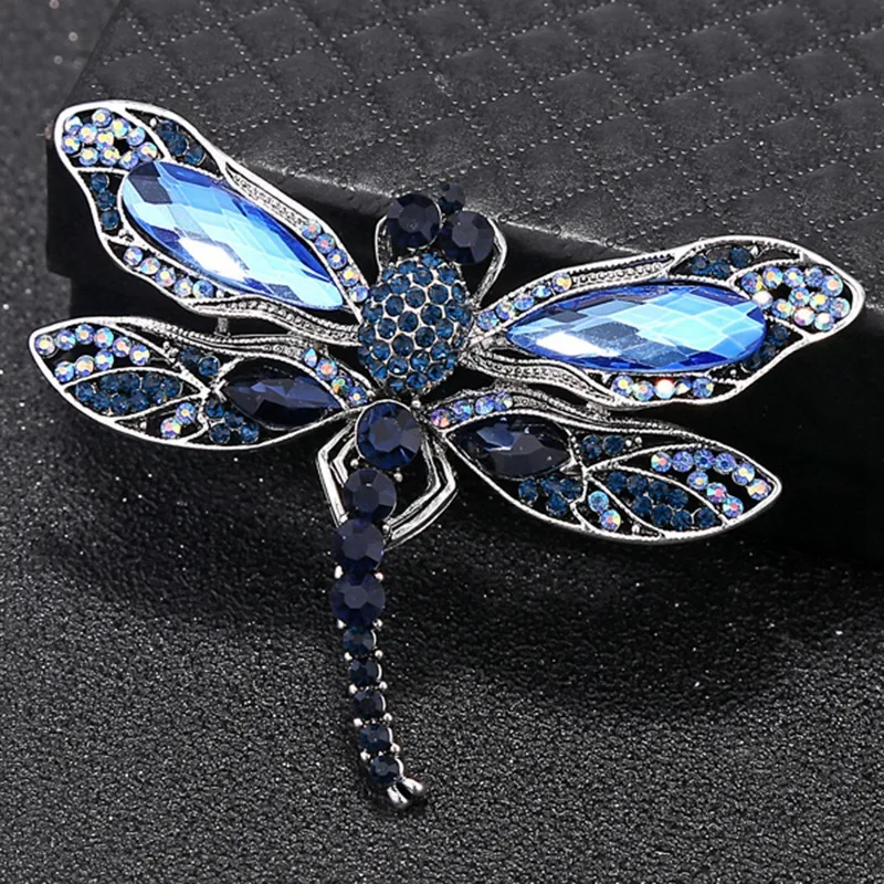 Fashion Vintage Dragonfly Brooches For Women Large Insect Brooch Pins Dress Coat Accessories Cute Jewelry Gifts