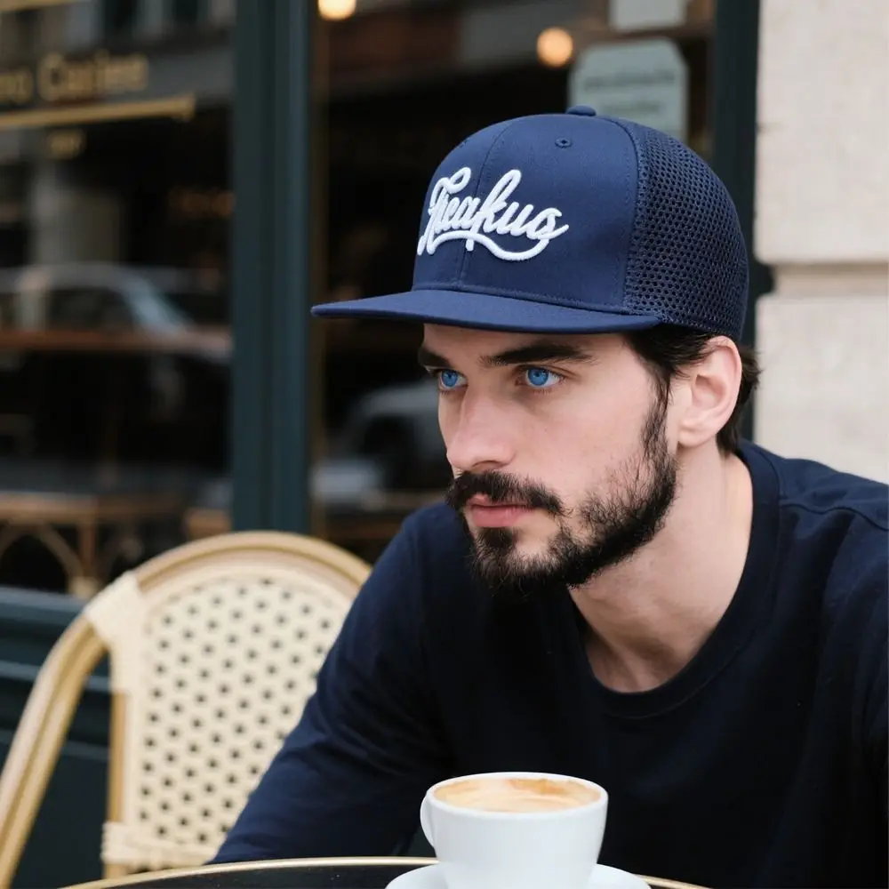 

New Short Brim Baseball Cap Casual Back Closed Sunscreen Cap Breathable Letter Embroidery Duck Tongue Hats Outdoor