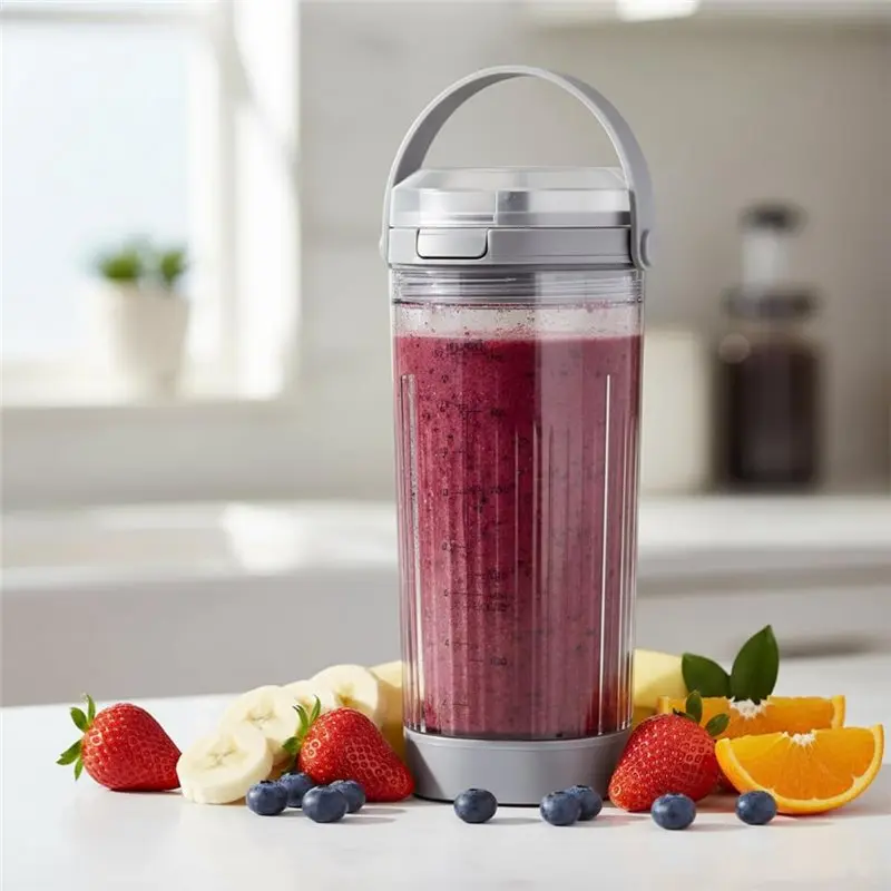 A84G-Replacement 18 Oz For Ninja Blast Blending Vessel Cup, Leakproof-Lid& Sip Spout, Cap, And Blade Cover, BPA Free
