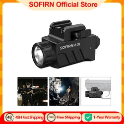 SOFIRN PL09 Taschenlampe, 1600 lm, wiederaufladbares Licht, Schnellverschluss, taktisches Licht mit Doppelschalter für Picatinny-Schiene
